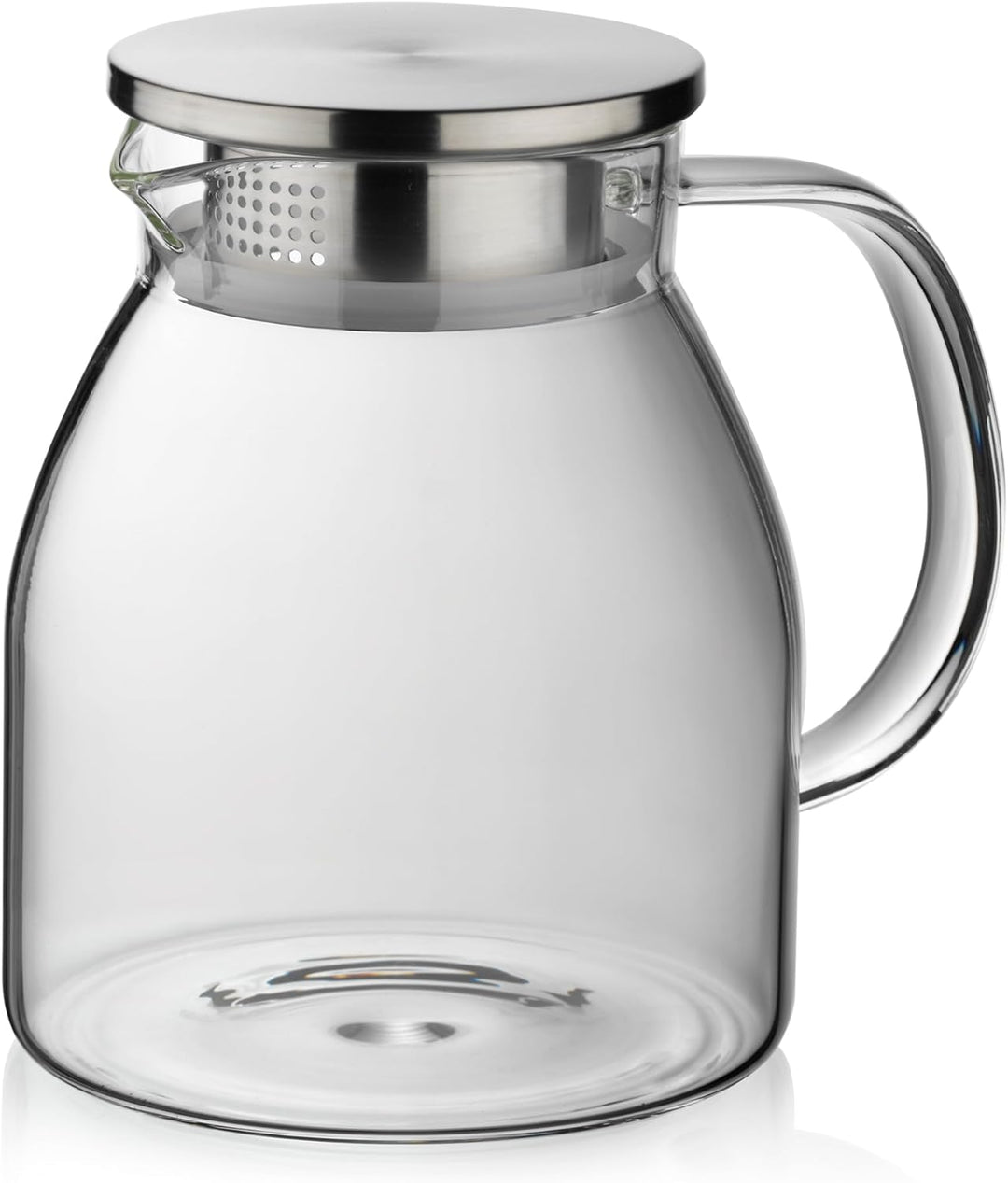 kela Glaskaraffe mit Deckel 1,2 L LUNA, Glaskrug hitzebeständig, 2 Ausguss-Öffnungen, Wasserkaraffe