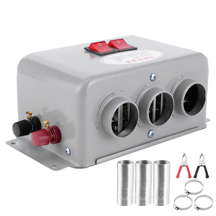 Autoheizung, Qiilu 12V Autoheizung Kühlung Kompaktheizung 3-Loch 600W-800W Defroster Demister Wärmer