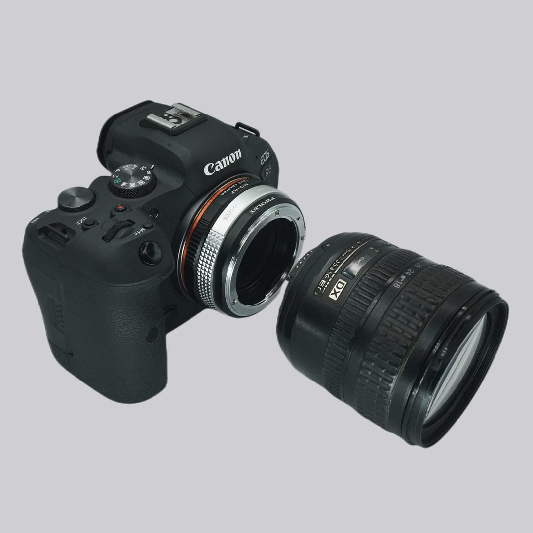 PHOLSY Objektivadapter Manueller Fokus mit dem Blendensteuerring Kompatibel mit Nikon G/F/AI/AIS/D/A