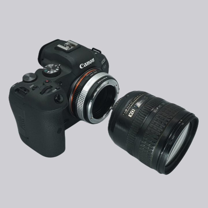 PHOLSY Objektivadapter Manueller Fokus mit dem Blendensteuerring Kompatibel mit Nikon G/F/AI/AIS/D/A