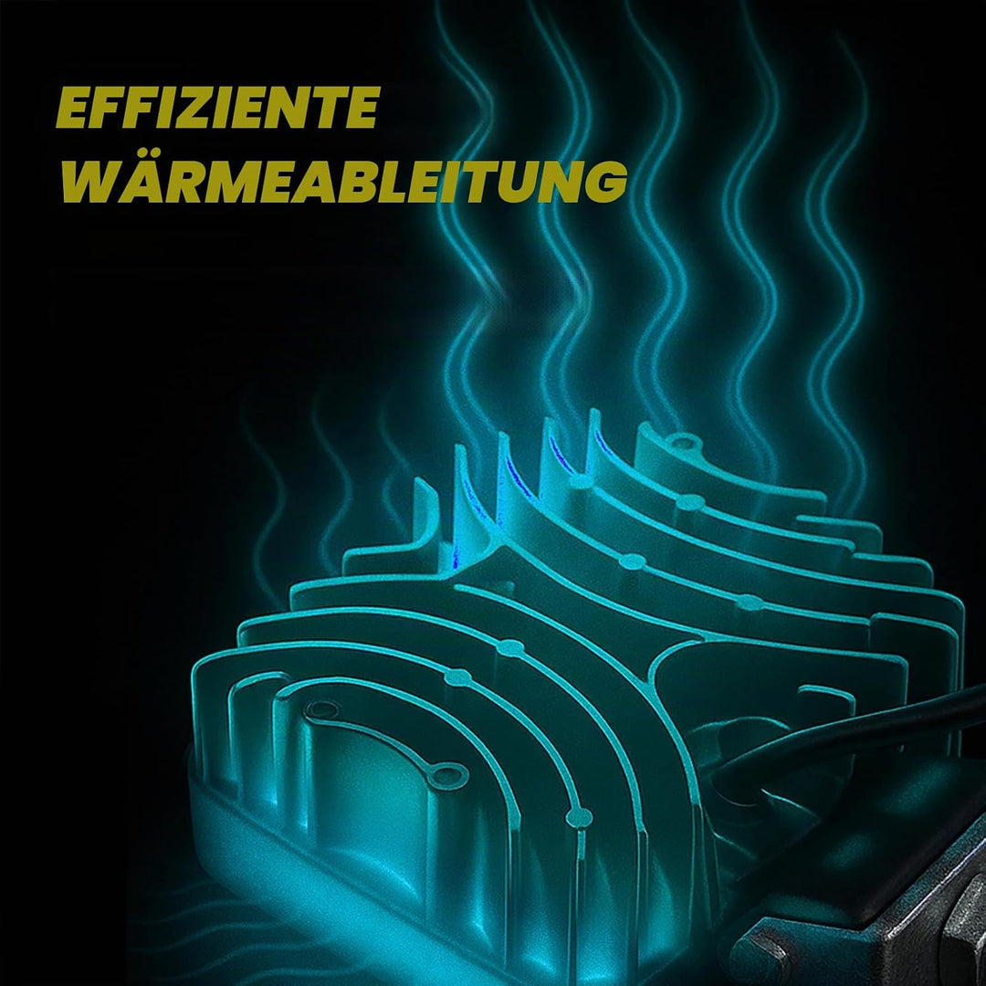 Willpower 48W LED Arbeitsscheinwerfer mit Magnetfuss, 4 Zoll tragbarer runder LED-Flutlicht für Auto