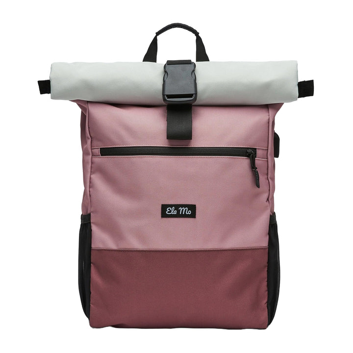 Ela Mo Rucksack Damen - Rolltop schön u. durchdacht - Laptop Rucksäcke für Frauen - Anti Diebstahl T