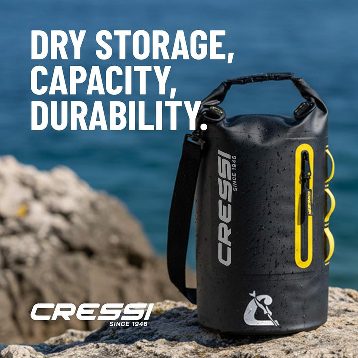 CRESSI Ocelot Waterproof Dry Bag Roll Top Storage Sack for Beach, Boat and Travel, Lightweight Water