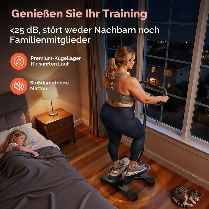 Sportsroyals Exercise Stair Stepper für Zuhause – Up-Down Swing Stepper mit Power Ropes for Bein/Arm