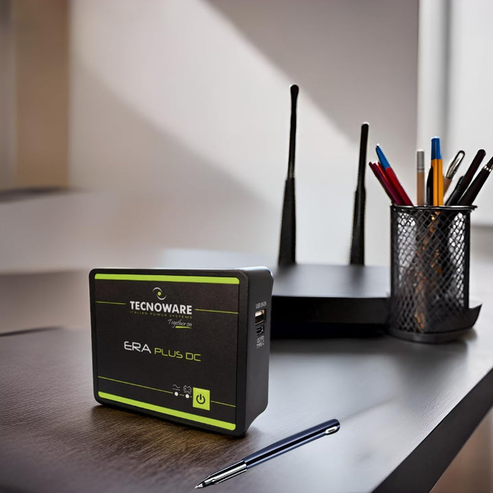 Tecnoware Power Systems Mini UPS ERA Plus DC für WiFi/Modem, Videoüberwachung, Nicht für Gaming-PC/K