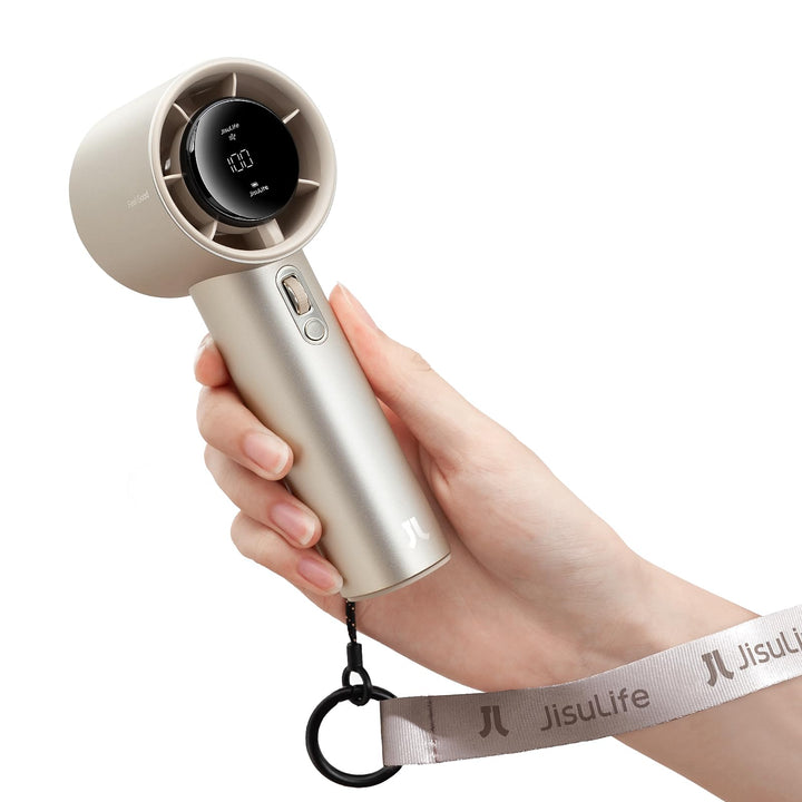 JISULIFE Tragbarer Handventilator,Turbo Mini Ventilator Einstellbare Geschwindigkeit(1-100),Wiederau