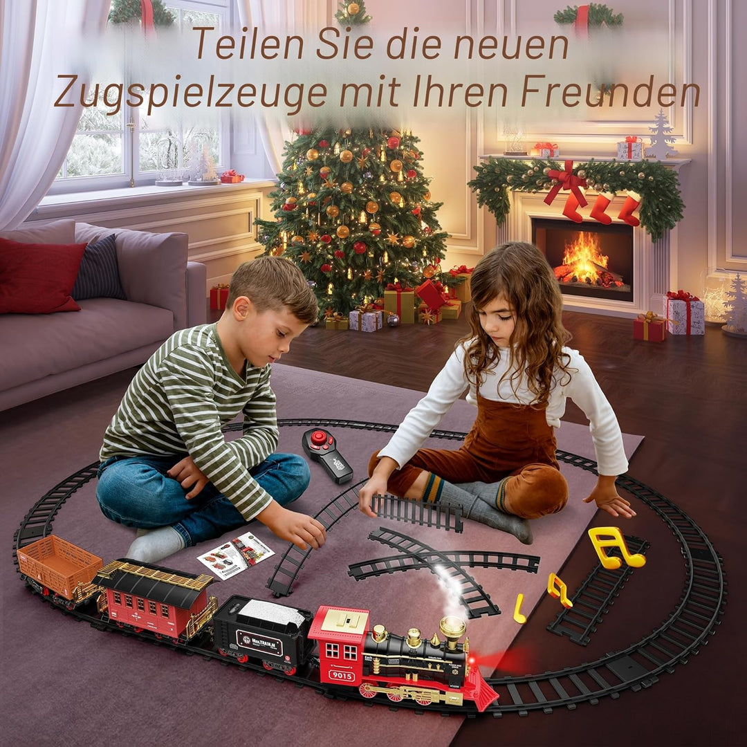 Hot Bee Zug Spielzeug Ferngesteuert, Eisenbahn Kinder Elektrisch, Weihnachtszug Elektrisch, Weihnach