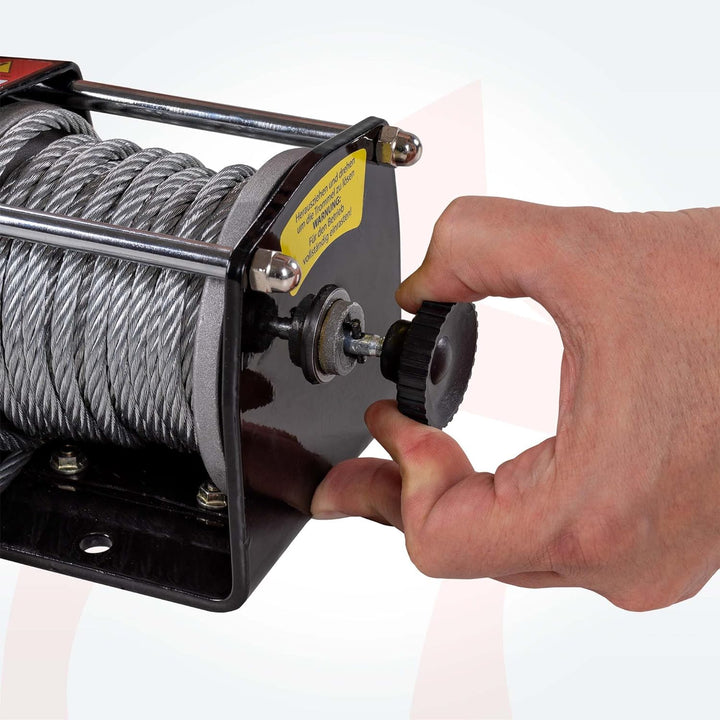 ROTFUCHS Elektrische Seilwinde 12V mit Funkfernbedienung – 1360 kg / 3000lbs Offroad Motorwinde Seil