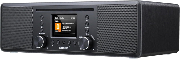 Noxon Furka Schwarz - DAB+, CD, UKW, Bluetooth, USB, AUX-IN, Stereo, Kopfhöreranschluss, Schwarz