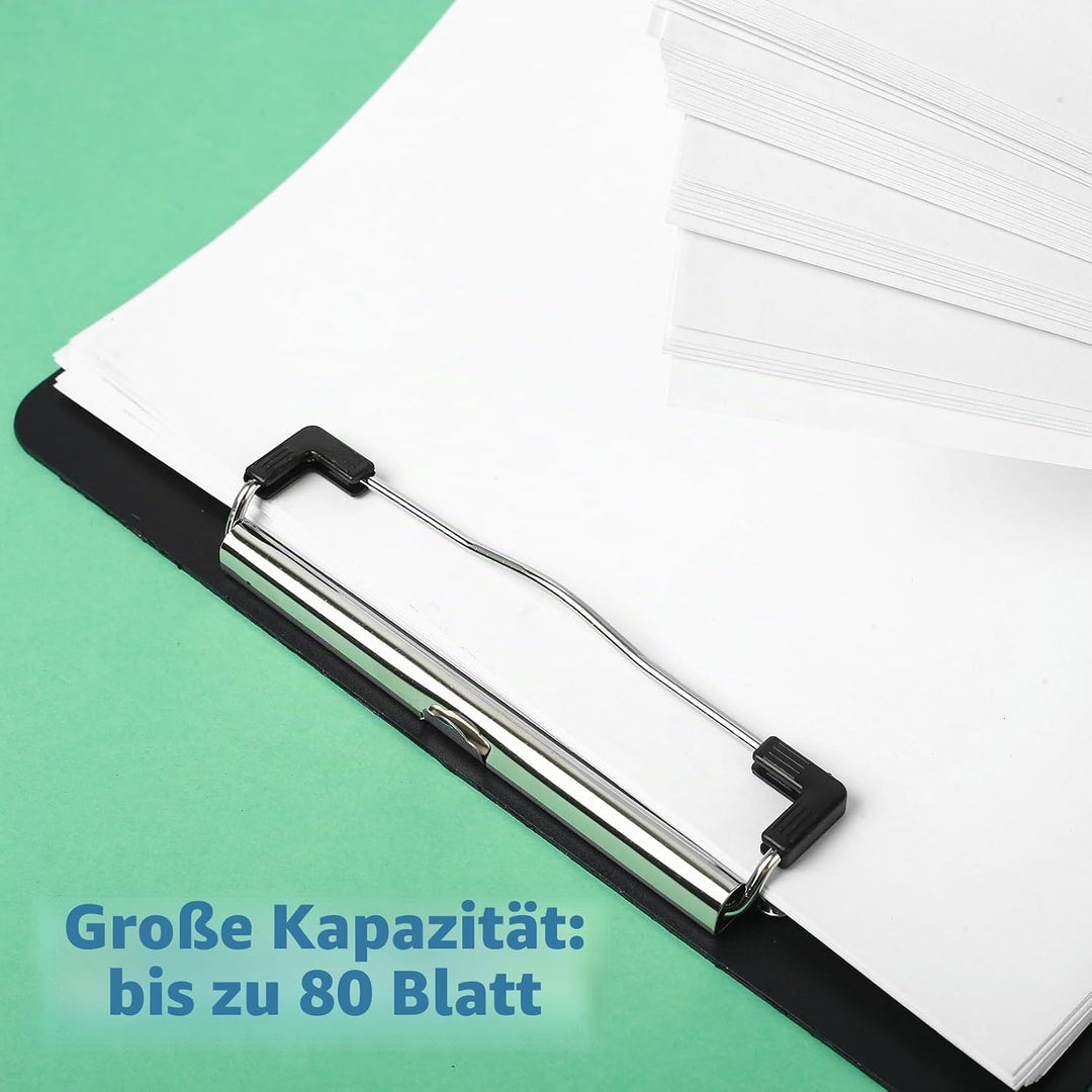 7 Stück Klemmbrett A4, Clipboard A4 Klemmbrettmappe mit Clip, Kunststoff Klemmbretter, Schreibbrett
