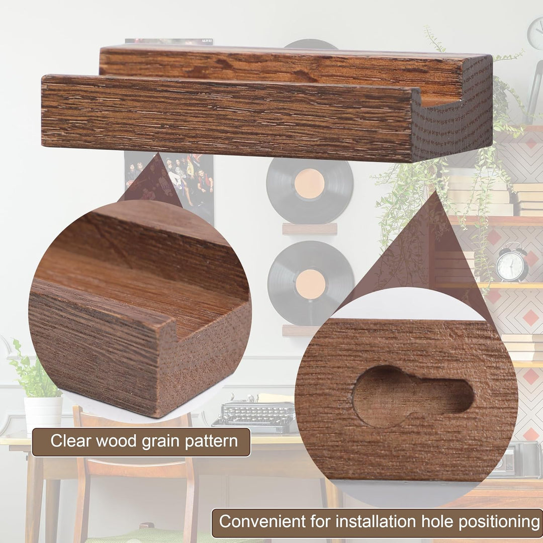 PHOENANCEE Massives Eichenholz, Schallplatten-Wandhalterung, Schallplatten-PräSentationshalter FüR L
