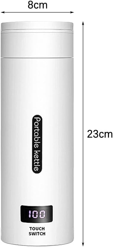 500 ml Reise-Wasserkocher, Kleiner elektrischer Wasserbecher mit LED-Temperaturanzeige mit Automatis