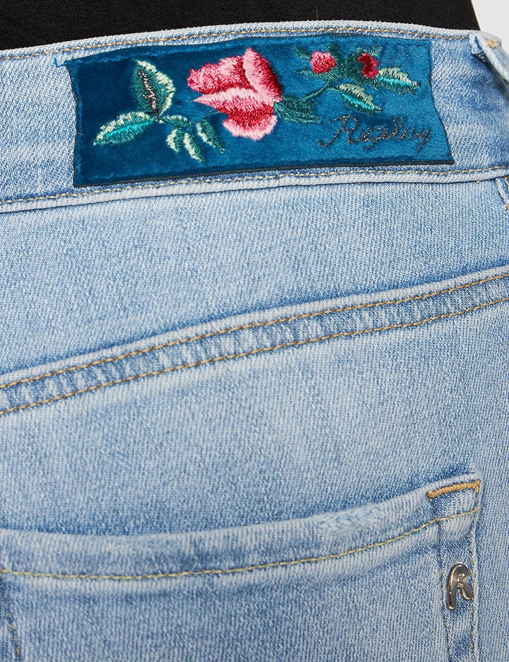 Replay Damen Faaby Rose Label Jeans 23W / 32L 010 Light Blue, 23W / 32L 010 Light Blue