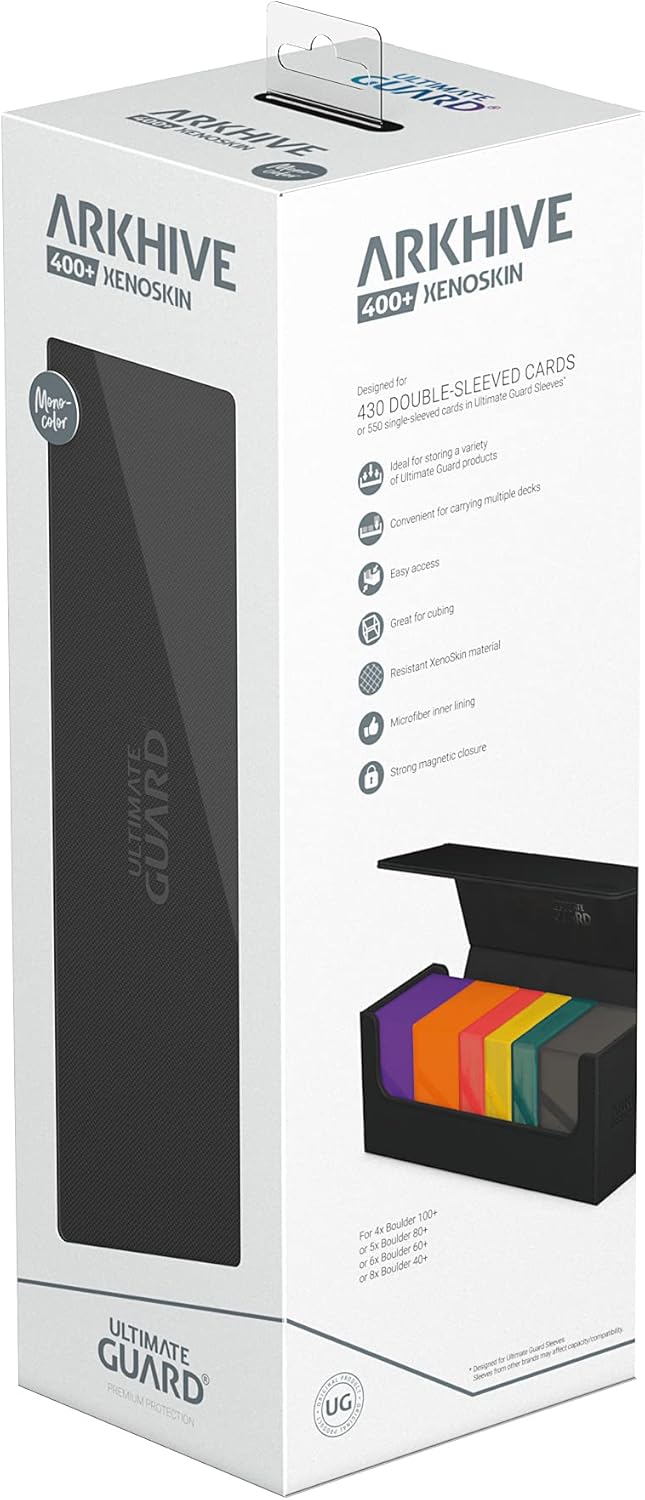 Ultimate Guard Arkhive 400+ XenoSkin Monocolor Schwarz, Schwarz