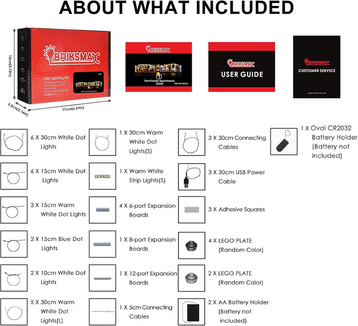 BRIKSMAX LED-Beleuchtungs-Set für LEGO Creator The Friends Apartments, kompatibel mit LEGO 10292 Bau