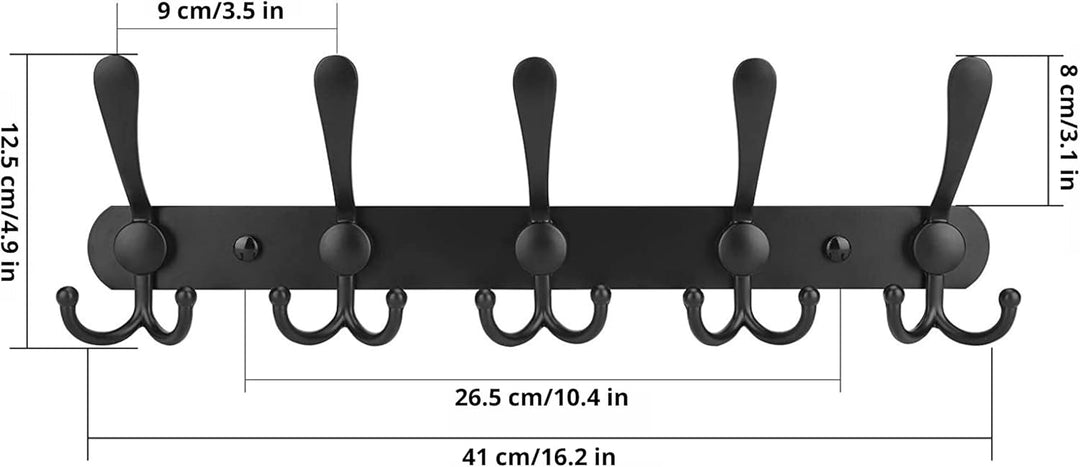 GlazieVault Kleiderhaken wand - Garderobenleiste Edelstahl (2 Stuck), Garderobenhaken Schwere, Garde