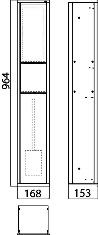 Emco Asis 150 Unterputz-Schrankmodul für das Gäste-WC, Badezimmerschrank als Toilettenpapierhalter,