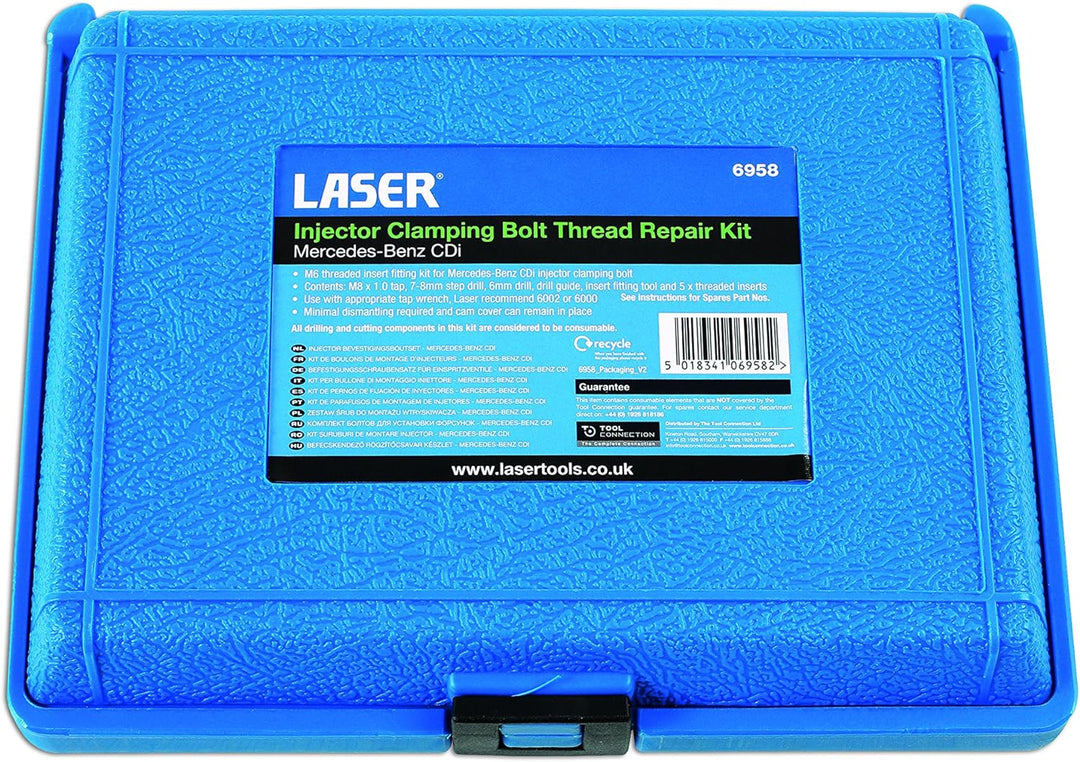 Laser 6958 Injektorklemmschraube Gewinde-Reparatursatz - für Mercedes-Benz