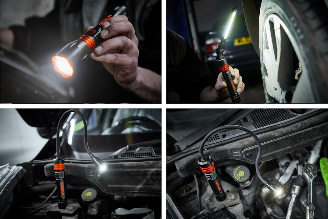 Osram LEDinspect 3-IN-1 Inspection Light KIT – LEDIL417, Taschenlampe & Flexibler Schwanenhals & Ins