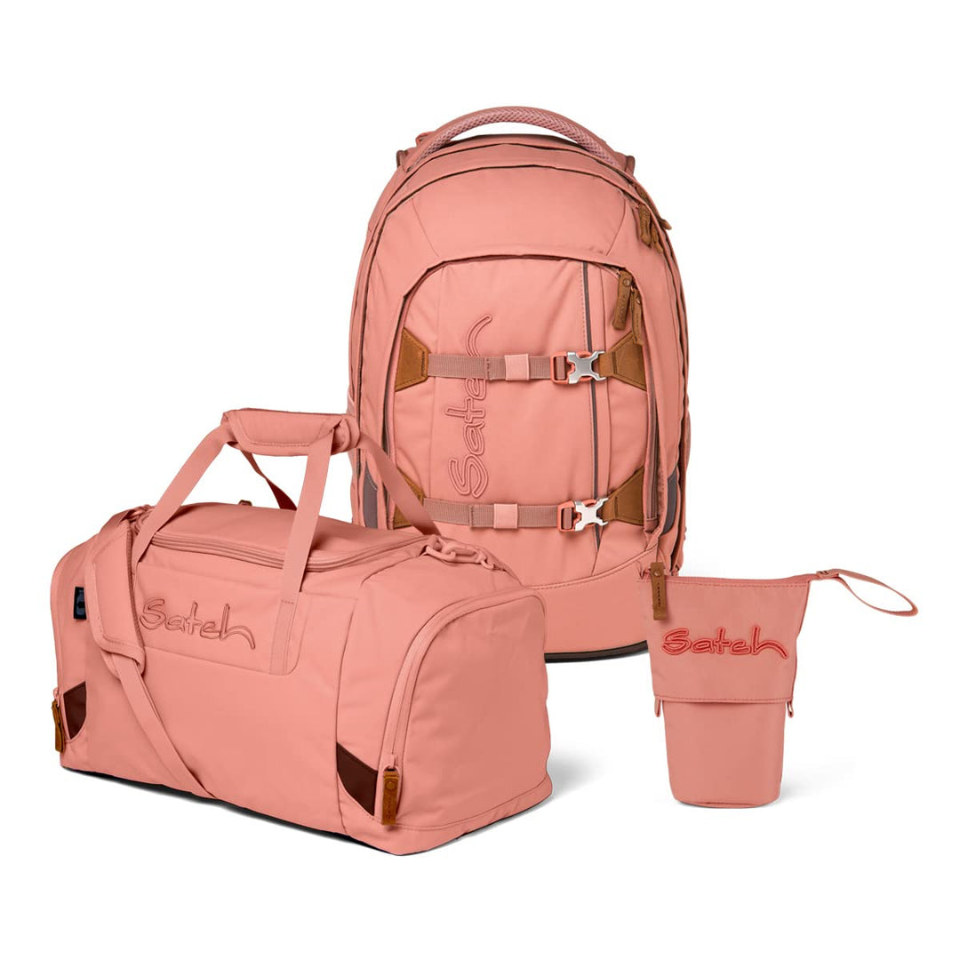 satch Pack Pencil Slider Edition Schulrucksack Set 3tlg. mit Sporttasche (Nordic Coral), Nordic Cora
