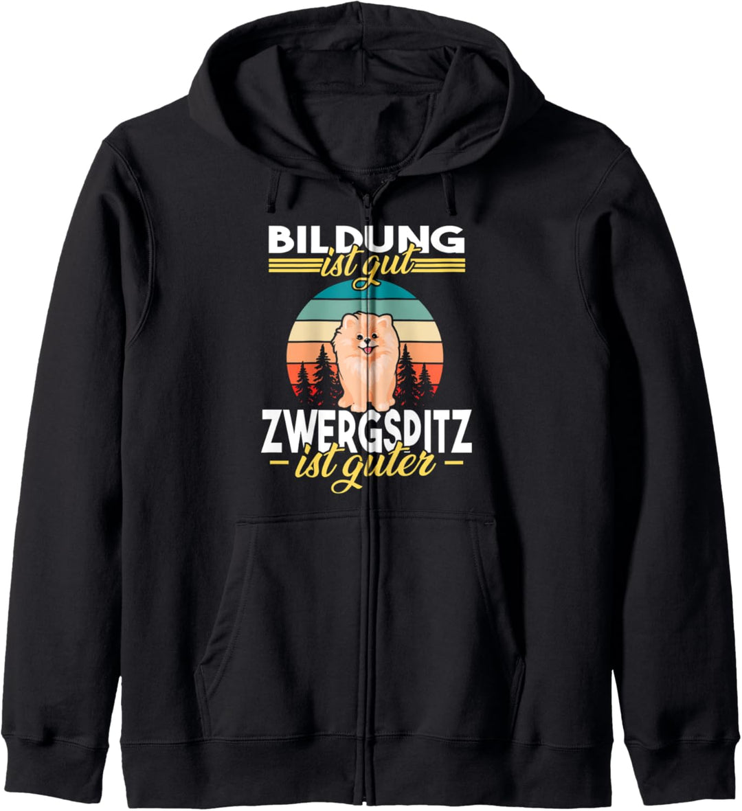 Hund Schüler Schule Lehrer Student Zwergspitz Kapuzenjacke