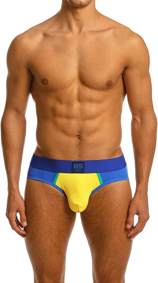 BSHETR Herren-Unterwäsche, Unterhosen Männer Slips, 3er-Pack, 5er-Pack, Netzstoff, niedrige Taille,
