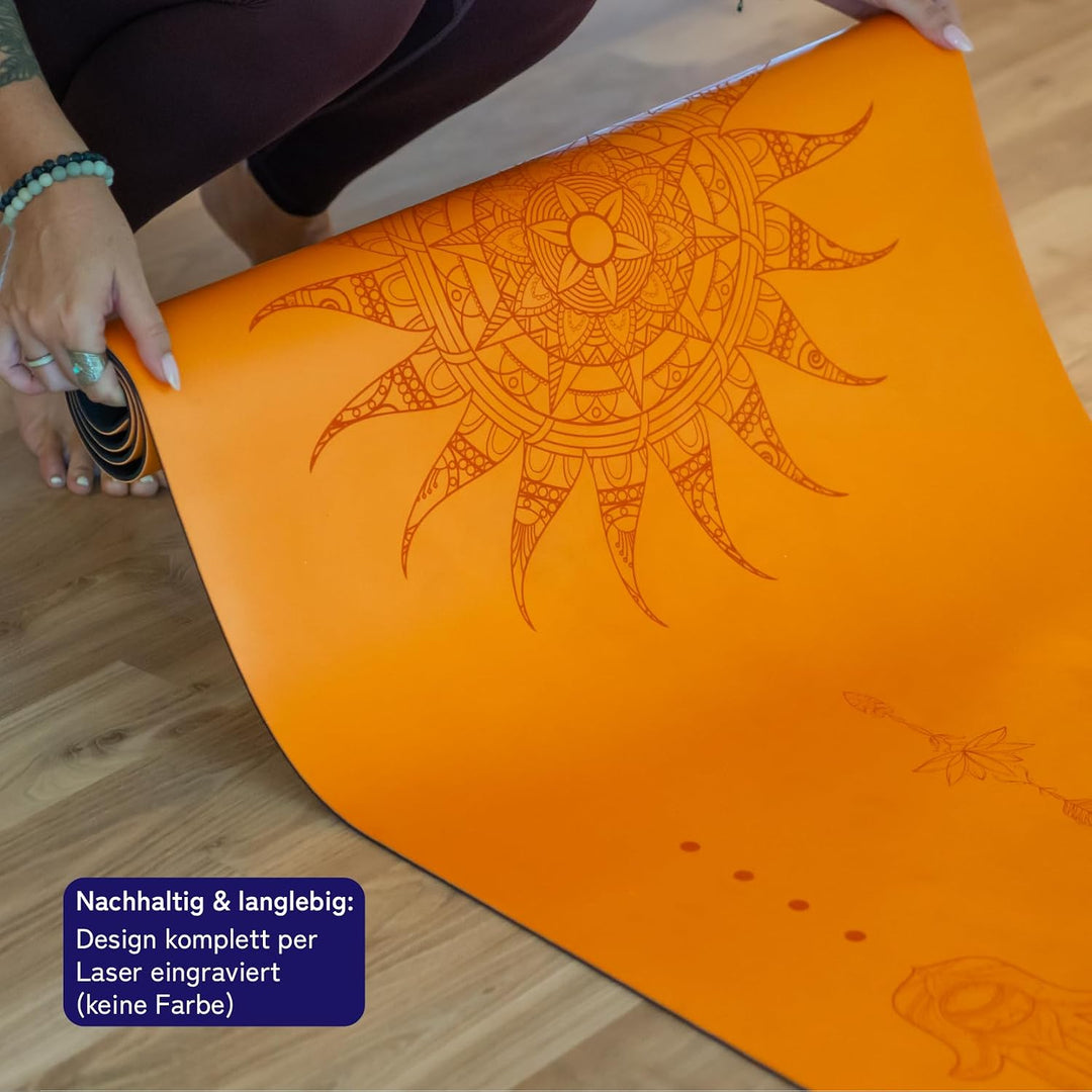 Premium Yogamatte rutschfest: Naturkautschuk rutschfest &amp; japanische professional grip Oberfläche |
