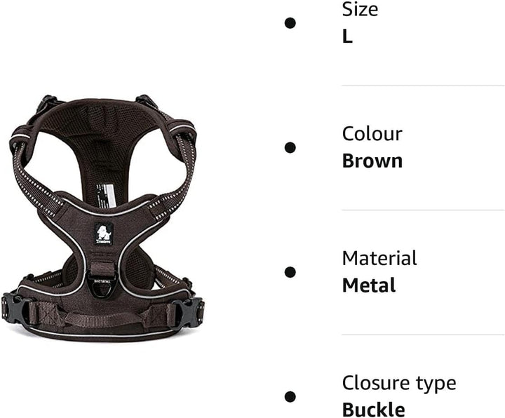 WINHYEPET Truelove Hundegeschirr No-Pull Reflektierendes verstellbar Haustiergeschirr mit 2 Leinencl