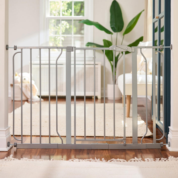 Regalo Easy Step Extra Wide Baby Gate Platinum, Platinum