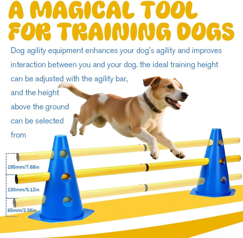 Agility Set Hunde Hürden Steckhürdenset Kinder, Agility Hürden Hindernisse für Pferde Hundeparcours