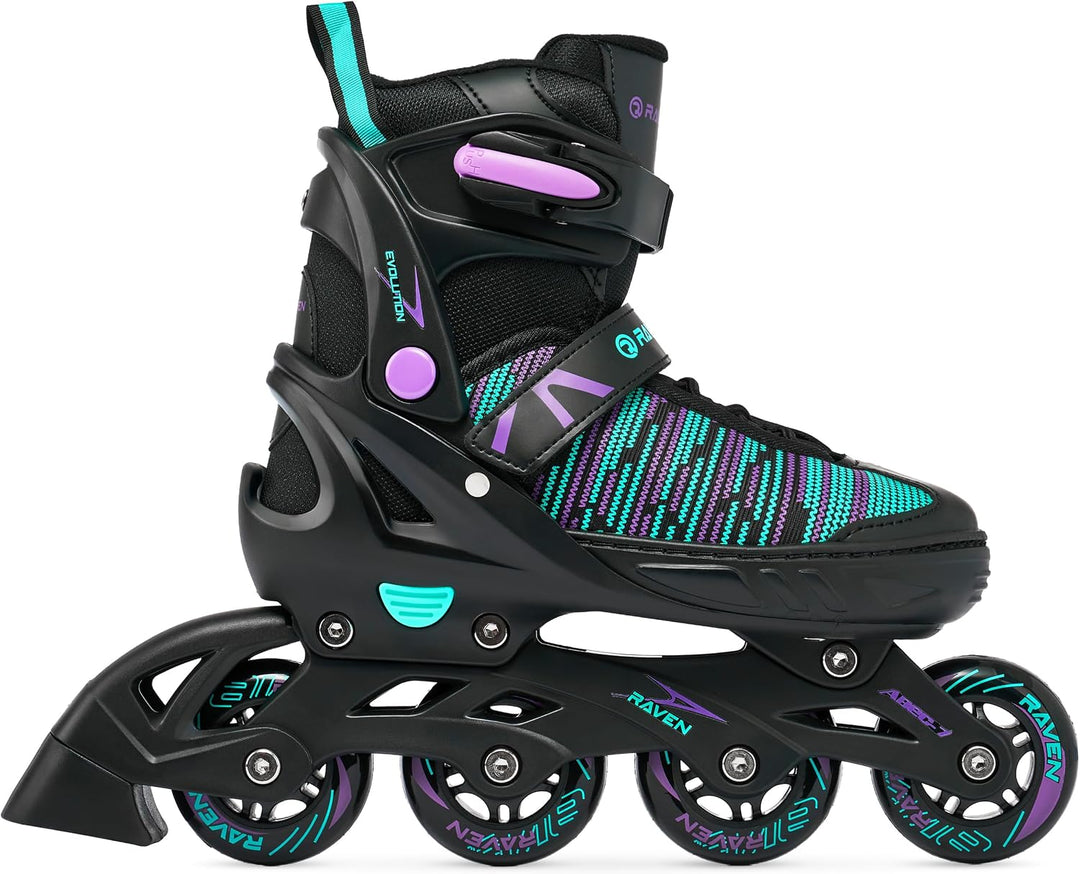 RAVEN 2in1 Schlittschuhe Inline Skates Inliner für Kinder Erwachsene Mädchen Damen verstellbar
