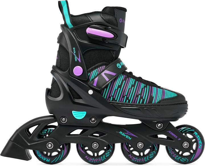 RAVEN 2in1 Schlittschuhe Inline Skates Inliner für Kinder Erwachsene Mädchen Damen verstellbar