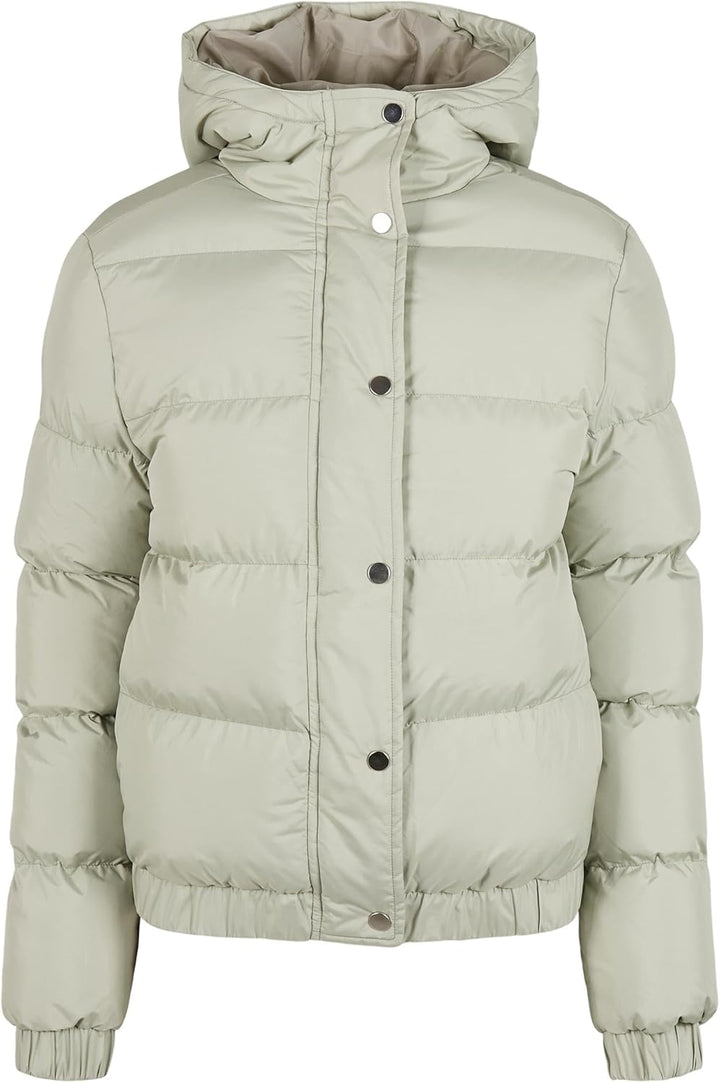 Urban Classics Damen Ladies Hooded Puffer Jacket Jacke XL softsalvia, XL softsalvia