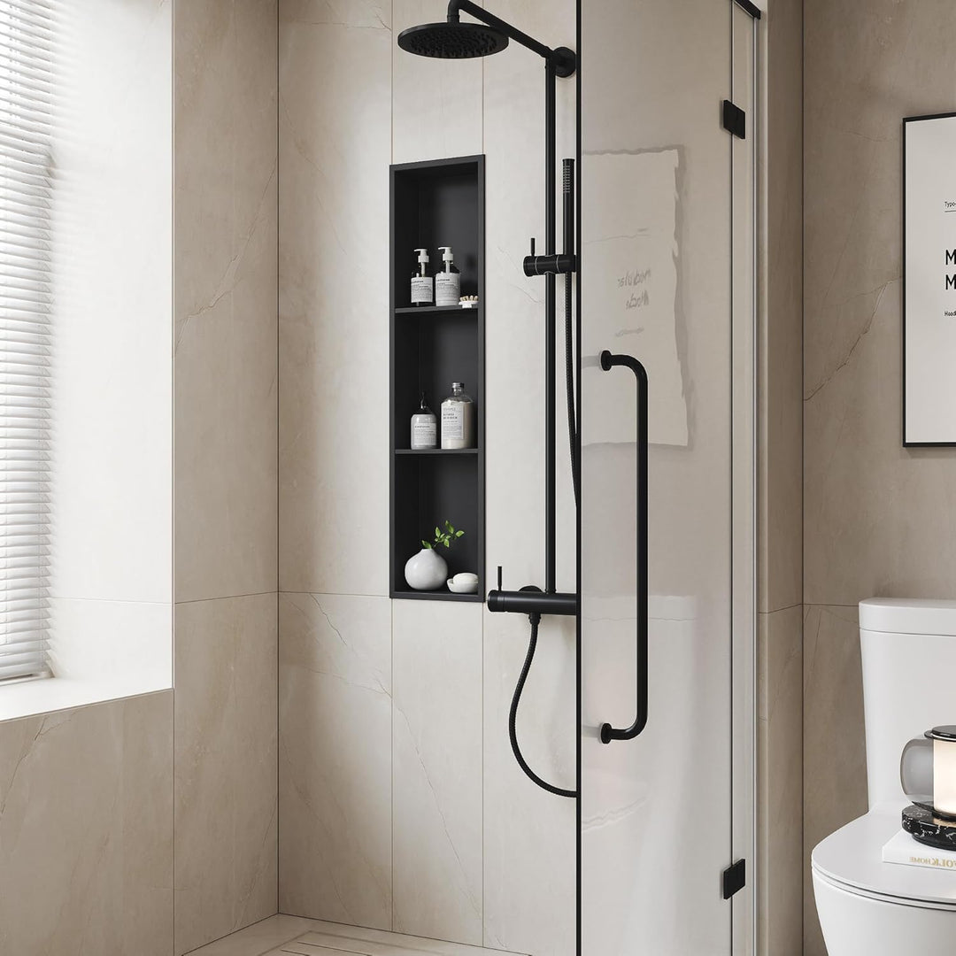 Neodrain Wandnische Dusche Edelstahl Dreifach-Duschnische Wandnische Lagerung für Badezimmer 90x20 c