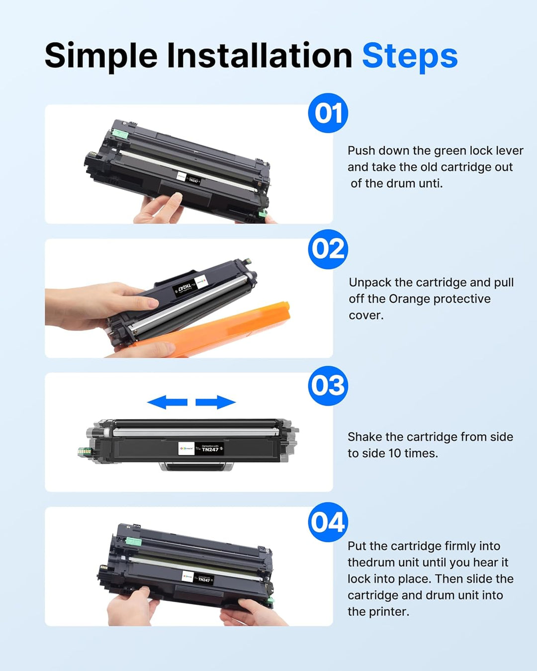 GPC IMAGE TN247 Kompatibel für Brother TN-243CMYK Toner Brother MFC L3750CDW DCP-L3550CDW Toner MFC-
