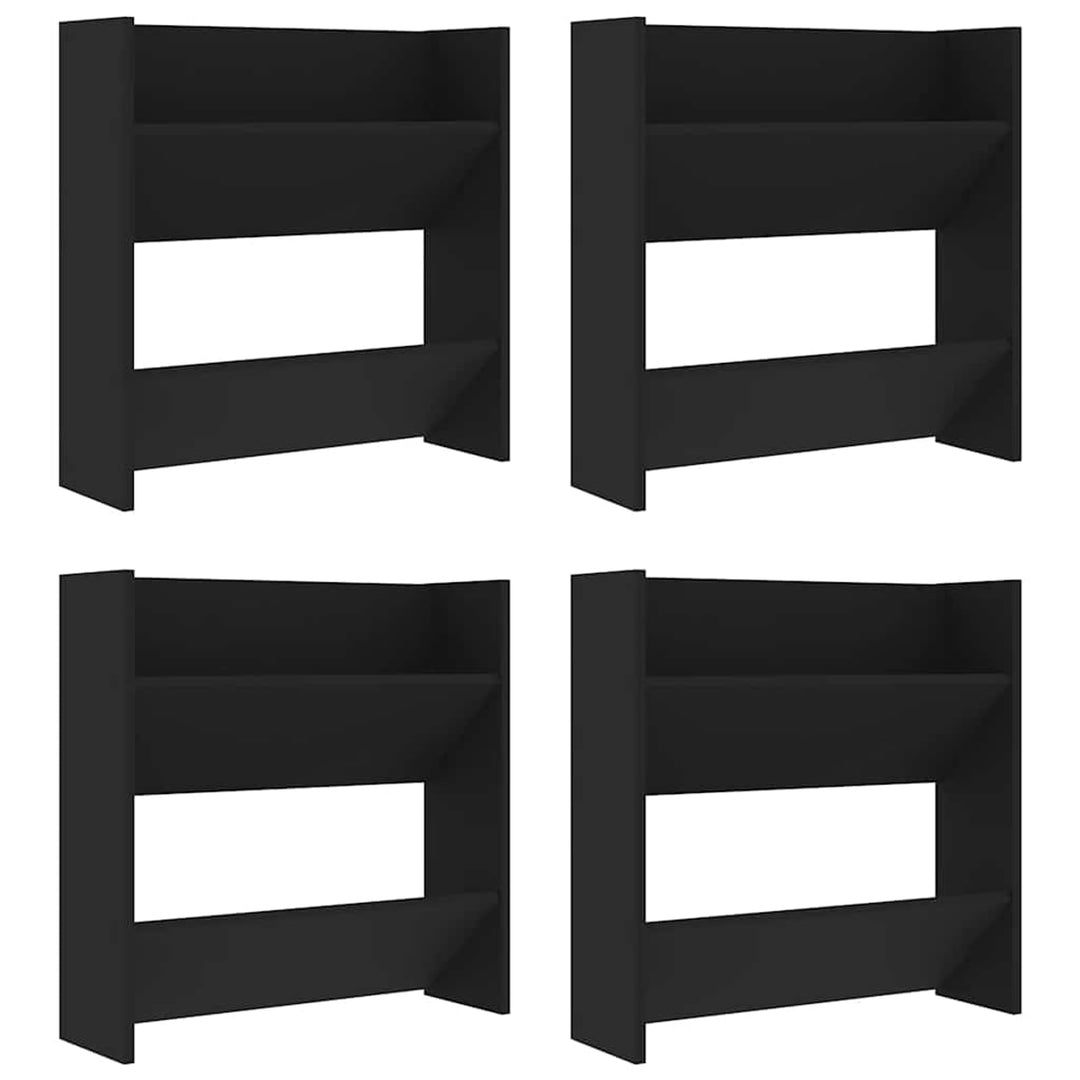 Susany 4 STK. Schuhschrank Hängend mit 2 Kippböden Ausgestattet, Schuhregal Wandmontage, Schuhorgani