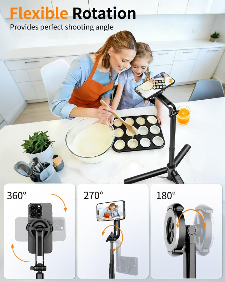 Victiv 178cm Magnetisches Handy Stativ, Starkes Magnet Smartphone Stativ für iPhone16/15/14/13 Pro M