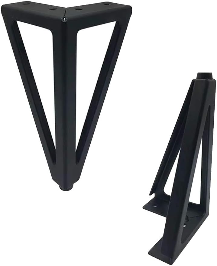 4 Stück Ersatz Möbelfüsse Metall, 6" / 15cm Schwarz Möbelfüsse, DIY Möbel Füsse Tischbeine Schrankfü
