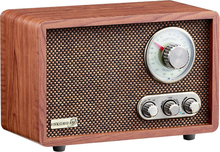 Nostalgie Kompaktanlage | Radio Holz mit Bluetooth | USB | SD Karten Slot | FM/AM | Musikanlage Retr
