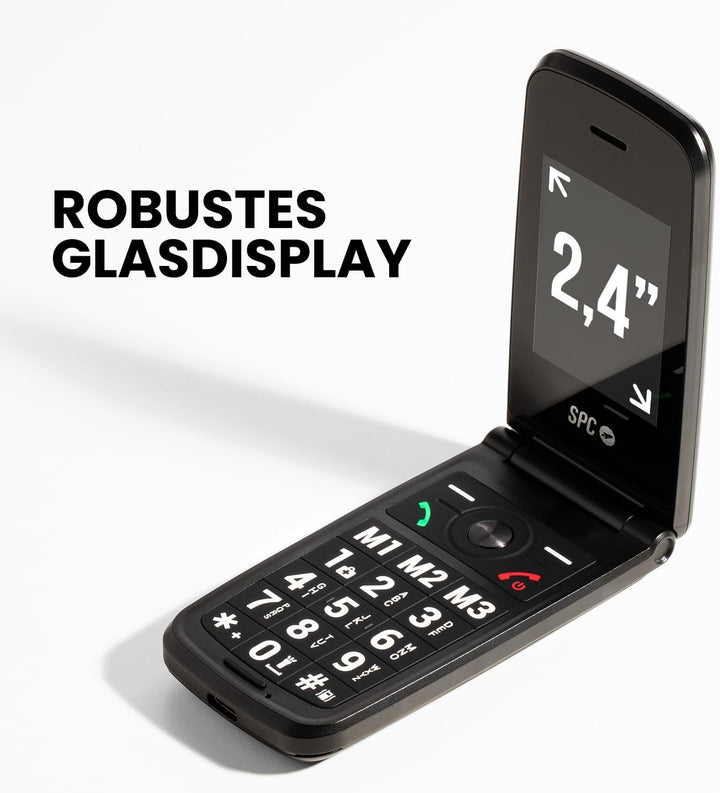 SPC Titan 2 – Klapphandy für Senioren, 4G, grosse Tasten, lauter Klingelton (105 dB), 2,4”-Display |