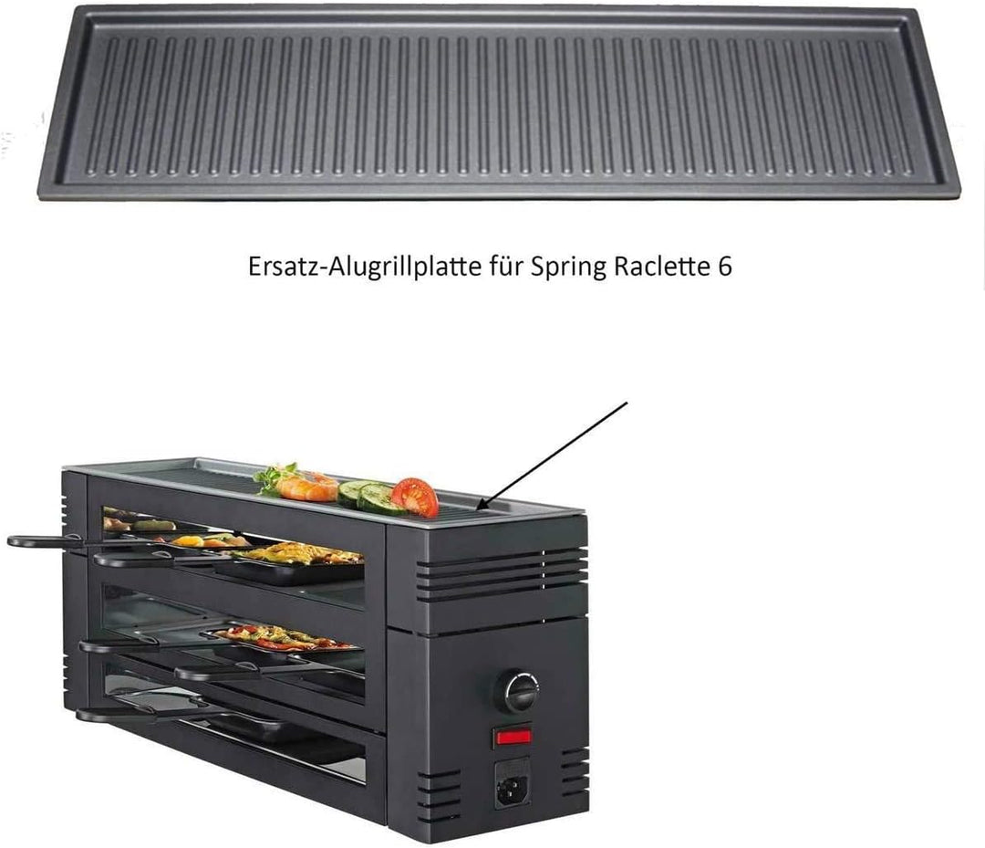 Spring Grillplatte für Pizza Raclette 6 Aluguss
