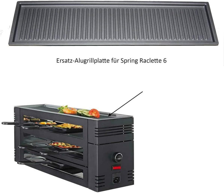 Spring Grillplatte für Pizza Raclette 6 Aluguss