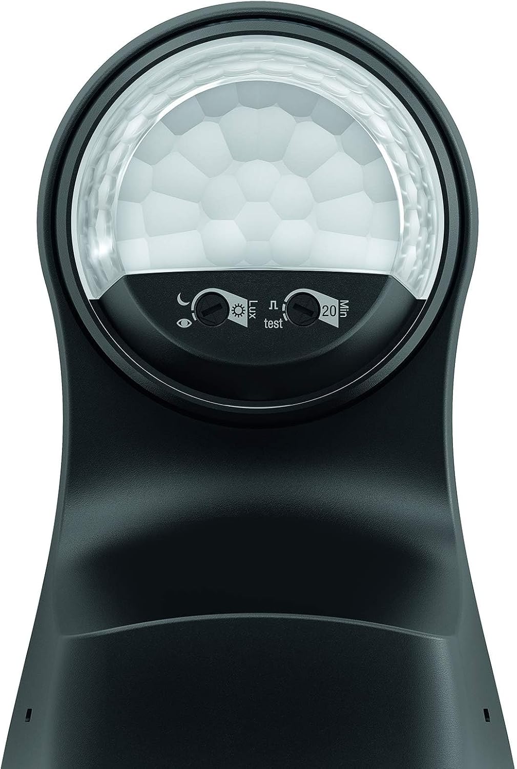Theben 1010506 theLuxa S180 BK Bewegungsmelder mit 180° Erfassungswinkel für den Aussenbereich, Bewe