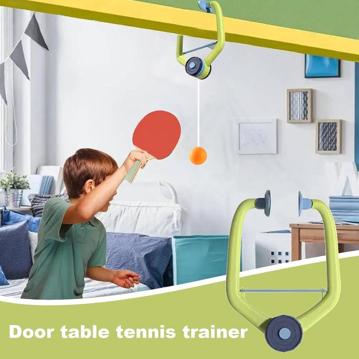 Tür-Pingpong-Spiel Set – Verstellbarer Türrahmen-Tischtennistrainer, Tragbares Indoor-Hänge-Tischten