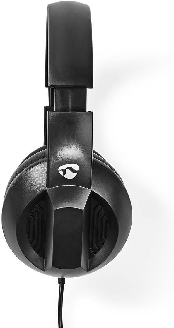 NEDIS PC-Headset | Über Ohr | Stereo | USB Type-A/USB Type-C™ | Klappbarer Mikrofon | Schwarz