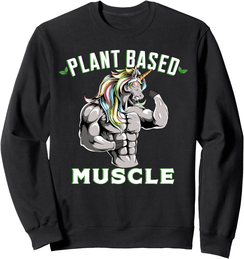 Einhorn, Powerlifter, Muskeln, für Workout, Fitnessstudio, vegan Sweatshirt