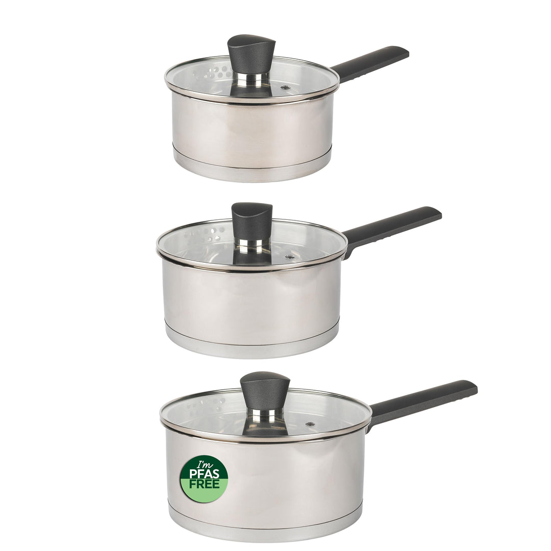 Russell Hobbs COMBO-6511 Topfset, Excellence Kollektion Kochtöpfe, Edelstahl, Kasserolle-Set für Ind