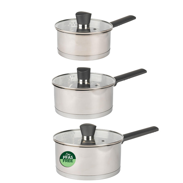 Russell Hobbs COMBO-6511 Topfset, Excellence Kollektion Kochtöpfe, Edelstahl, Kasserolle-Set für Ind