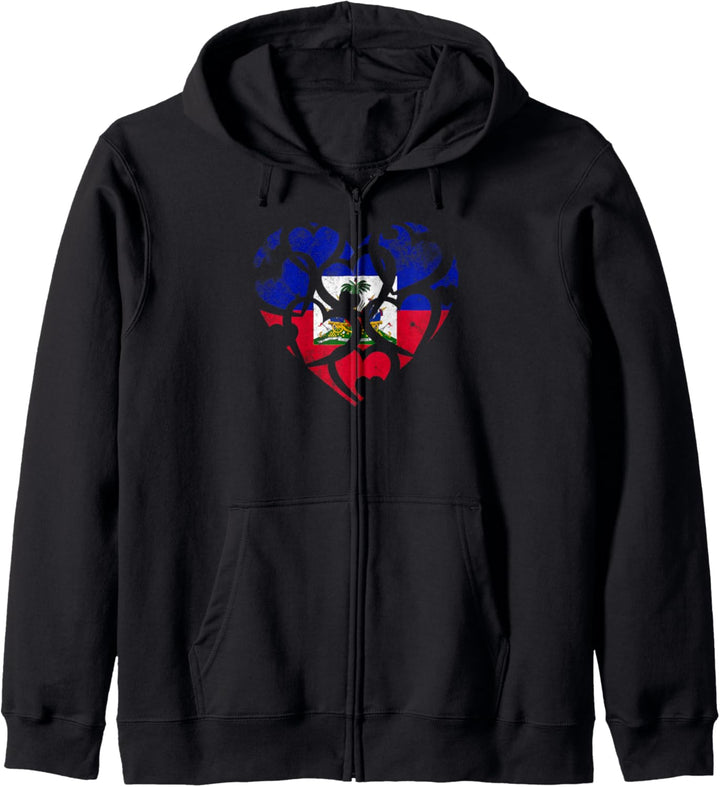 Haiti Vintage Haitianer Haiti Flagge Kapuzenjacke