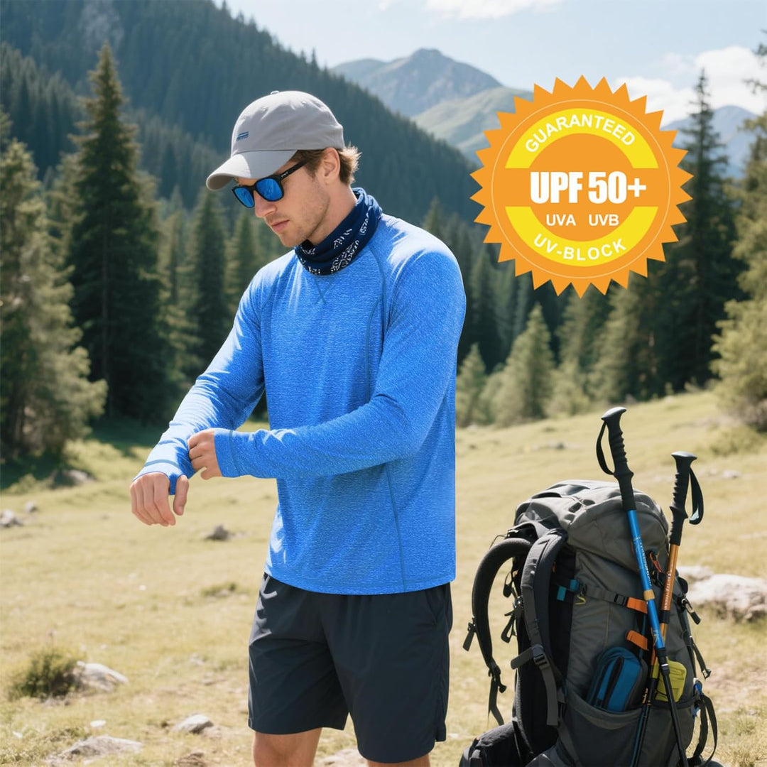 MEETWEE UV-Shirt für Herren, lang/kurze Ärmel, UPF 50+, Rashguard, UV-Schutz, atmungsaktiv, schnell
